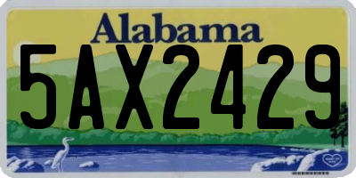 AL license plate 5AX2429