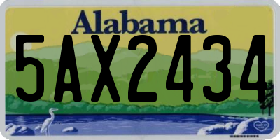 AL license plate 5AX2434