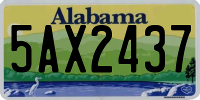 AL license plate 5AX2437