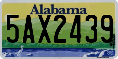 AL license plate 5AX2439