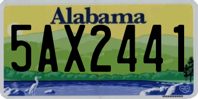 AL license plate 5AX2441