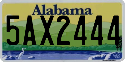 AL license plate 5AX2444