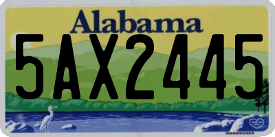AL license plate 5AX2445