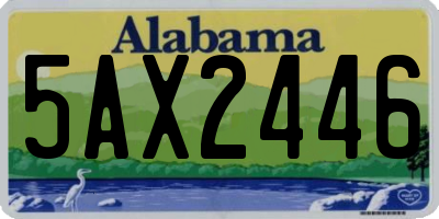 AL license plate 5AX2446