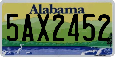 AL license plate 5AX2452