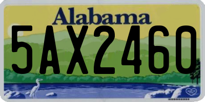 AL license plate 5AX2460