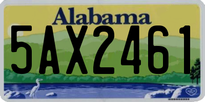 AL license plate 5AX2461