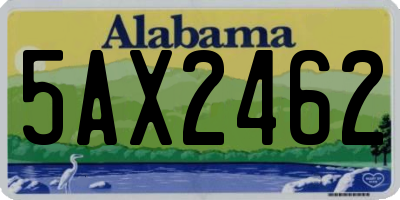 AL license plate 5AX2462