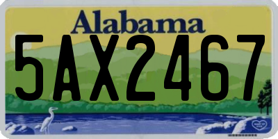 AL license plate 5AX2467