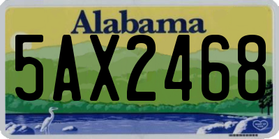 AL license plate 5AX2468