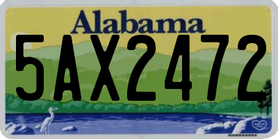 AL license plate 5AX2472