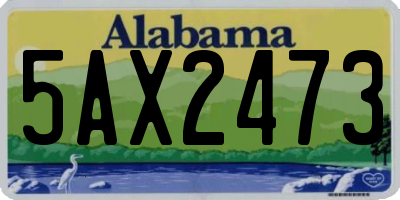 AL license plate 5AX2473