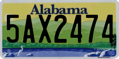 AL license plate 5AX2474