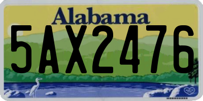 AL license plate 5AX2476