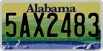 AL license plate 5AX2483