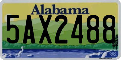AL license plate 5AX2488
