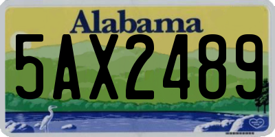 AL license plate 5AX2489