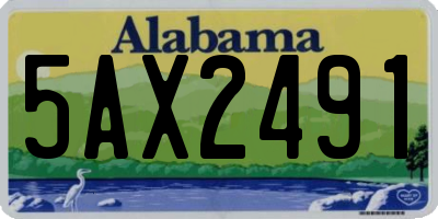 AL license plate 5AX2491