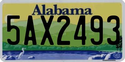 AL license plate 5AX2493