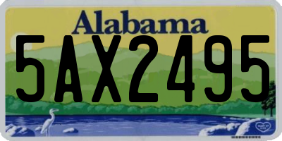 AL license plate 5AX2495