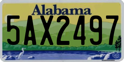 AL license plate 5AX2497