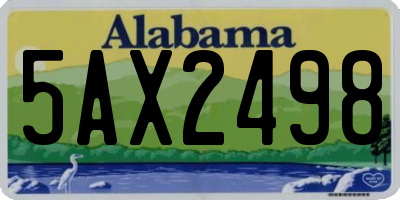 AL license plate 5AX2498