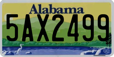 AL license plate 5AX2499