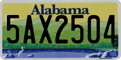 AL license plate 5AX2504