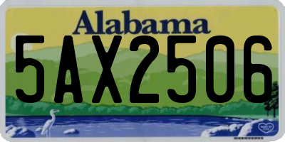AL license plate 5AX2506