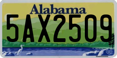 AL license plate 5AX2509