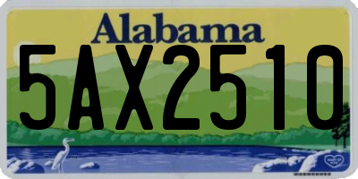 AL license plate 5AX2510