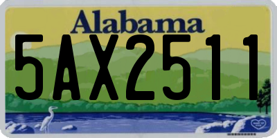 AL license plate 5AX2511