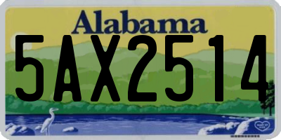 AL license plate 5AX2514