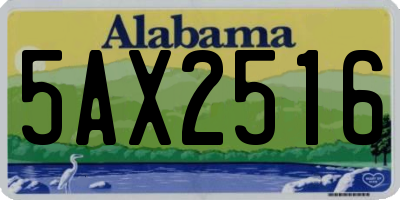 AL license plate 5AX2516