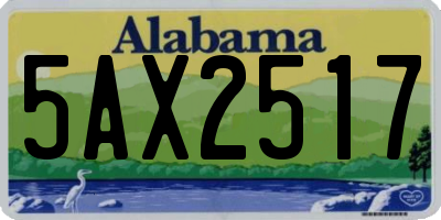 AL license plate 5AX2517