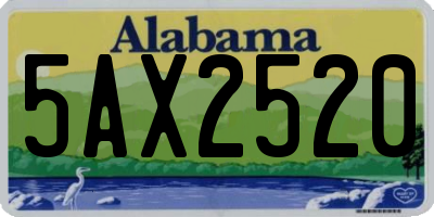 AL license plate 5AX2520
