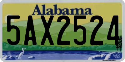 AL license plate 5AX2524