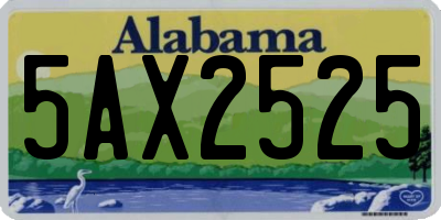 AL license plate 5AX2525