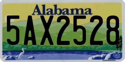AL license plate 5AX2528
