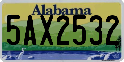 AL license plate 5AX2532