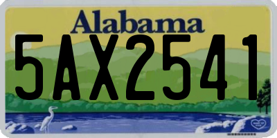 AL license plate 5AX2541