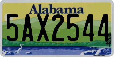 AL license plate 5AX2544