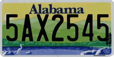 AL license plate 5AX2545