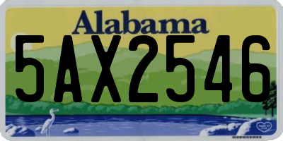 AL license plate 5AX2546