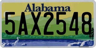 AL license plate 5AX2548