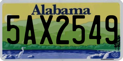 AL license plate 5AX2549