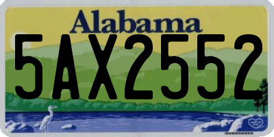 AL license plate 5AX2552