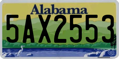 AL license plate 5AX2553