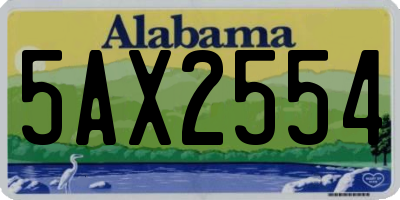 AL license plate 5AX2554
