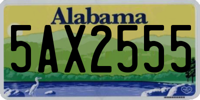 AL license plate 5AX2555